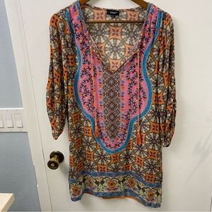 Tolani silk boho dress/coverup.  Size Small